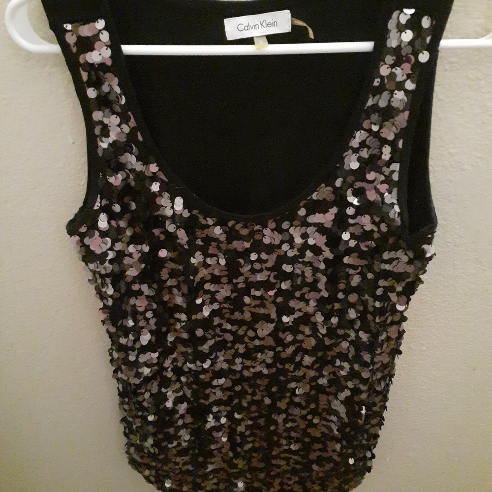 Calvin Klein  blouse black with sequence